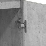 Бюфет с чекмеджета, бетонно сив, 71x35x84 см, инженерно дърво