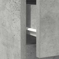 Бюфет с чекмеджета, бетонно сив, 71x35x84 см, инженерно дърво