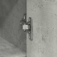 Бюфет с чекмеджета, бетонно сив, 101x35x76 см, инженерно дърво