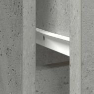 Бюфет с чекмеджета, бетонно сив, 101x35x76 см, инженерно дърво