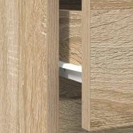 Бюфет с чекмеджета, дъб сонома, 71x35x65 см, инженерно дърво