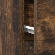 Бюфет с чекмеджета, опушен дъб, 71x35x65 см, инженерно дърво