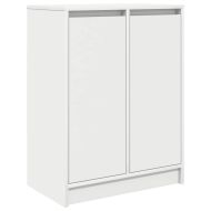 Сайдборд, бял, 57x34x76 см, инженерно дърво