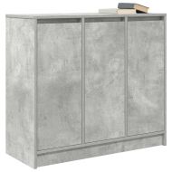 Сайдборд, бетонно сив, 85x34x76 см, инженерно дърво
