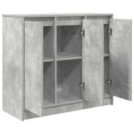 Сайдборд, бетонно сив, 85x34x76 см, инженерно дърво