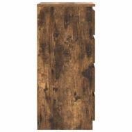 Бюфет с чекмеджета, опушен дъб, 37,5x35x99 см, инженерно дърво