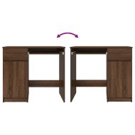 Бюро, кафяв дъб, 86x49x76 см, инженерно дърво