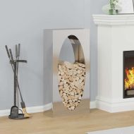 Стойка за дърва за огрев, 50x23x100 см, неръждаема стомана