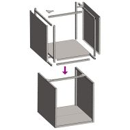 Стойка за дърва за огрев, 40x40x40 см, неръждаема стомана
