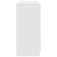 Бюфет с чекмеджета, бял, 100,5x35x76 см, инженерно дърво