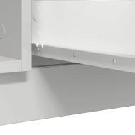 Бюфет с чекмеджета, бял, 100,5x35x76 см, инженерно дърво