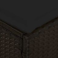 Градински трапезен комплект възглавници 4 части черен полиратан