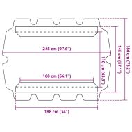 Резервен сенник за градинска люлка, оранжев, 188/168x145/110 см