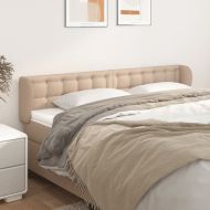 Горна табла с уши, капучино,163x23x78/88 см, изкуствена кожа