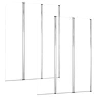 Душ кабини, 2 бр, 104x130 см, закалено стъкло, прозрачни