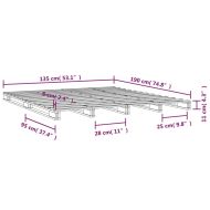 Легло от палети 135x190 см бор масив Double