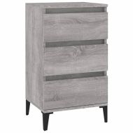 Нощно шкафче, сив сонома, 40x35x70 см, инженерно дърво