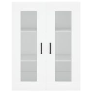 Висок шкаф, бял, 69,5x34x180 см, инженерно дърво