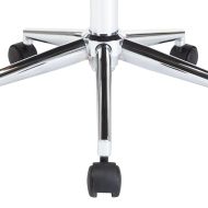 Въртящ се трапезен стол, бял, огънато дърво и изкуствена кожа