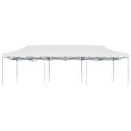 Сгъваема парти шатра, 3x9 м, бяла