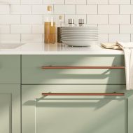 Дръжки за шкафове, 5 бр, бронз, 320 мм, неръждаема стомана