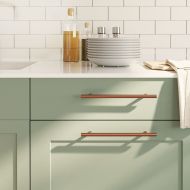 Дръжки за шкафове, 20 бр, бронз, 192 мм, неръждаема стомана