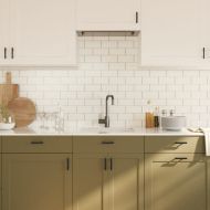 Дръжки за шкафове, 20 бр, черни, 64 мм, неръждаема стомана