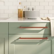 Дръжки за шкафове, 10 бр, бронз, 320 мм, неръждаема стомана