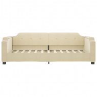 Кушетка, кремава, 100x200 см, плат
