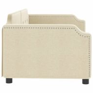 Кушетка, кремава, 100x200 см, плат