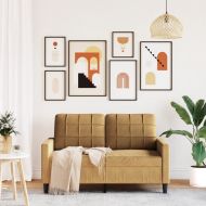 2-местен диван, кафяв, 120 см, кадифе