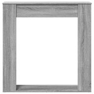 Облицовка за камина сив сонома 100x20x100 см инженерно дърво