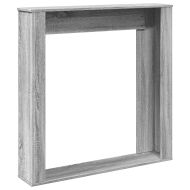 Облицовка за камина сив сонома 100x20x100 см инженерно дърво