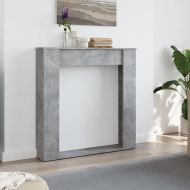 Облицовка за камина бетонно сив 100x20x100 см инженерно дърво
