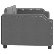 Кушетка, тъмносива, 90x190 см, плат