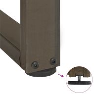 Крака за масичка за кафе, Т-образни, 2 бр., черни, 70x25x(30-31) см, стомана