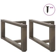 Крака за масичка за кафе, Т-образни, 2 бр., черни, 70x25x(30-31) см, стомана