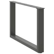 Крака за масичка за кафе, U-образни, 2 бр., антрацит, 60 x (42-43) см, стомана