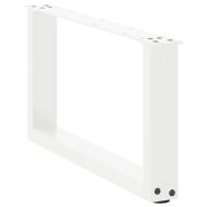 Крака за масичка за кафе, U-образни, 2 бр., бели, 60 x (30-31) см, стомана