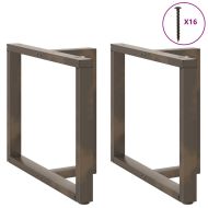 Крака за трапезна маса, Т-образни, 2 бр., черни, 100x35x(72-73) см, стомана