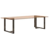 Крака за трапезна маса, Т-образни, 2 бр., черни, 100x35x(72-73) см, стомана