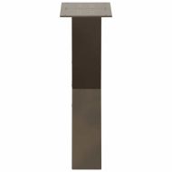 Крака за масичка за кафе, X-образни, 2 бр., естествена стомана, 28 x (42-43) см, стомана