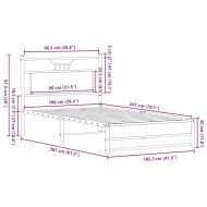 Рамка за легло без матрак кафяв дъб 100x200 см инженерно дърво