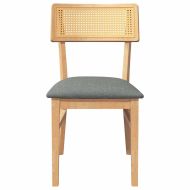 Трапезни столове с възглавници 2 бр масивна дървесина гума