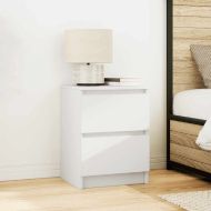 ТВ шкаф, бял, 40x35x54 см, инженерно дърво