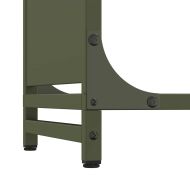 Стойка за дърва за огрев маслиненозелена 90x28x90 см