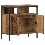 Шкаф за мивка за баня, старо дърво, 60x30x60см, инженерно дърво