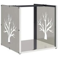 Стойка за дърва за огрев, 40x40x40 см, неръждаема стомана