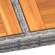 Градински трапезен комплект 11 части полиратан сив