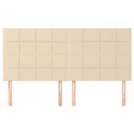 Табла за легло, кремава, 160x5x118/128 см, плат